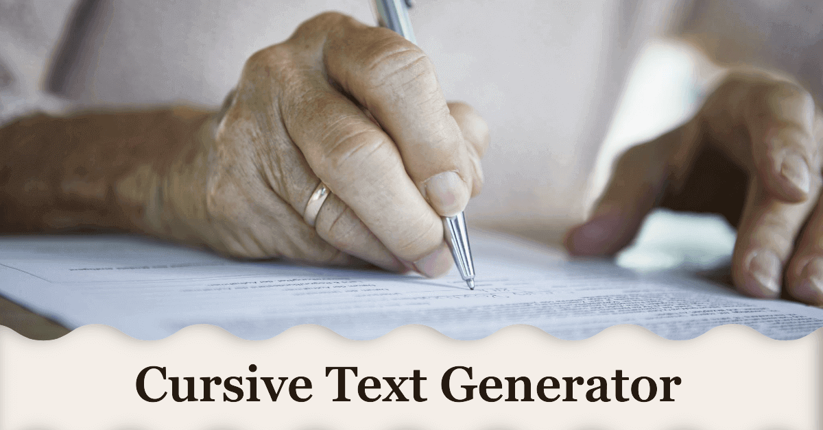 Cursive Text Generator